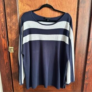 Lane Bryant Navy and Gray Women's Sweater